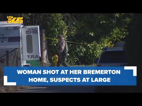 Woman shot outside her Bremerton home, suspects are on the run