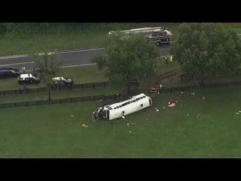8 dead, at least 40 injured as farmworkers' bus overturns in central Florida