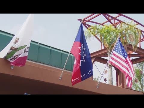 Juneteenth flag raised in San Diego's newly designated Black Arts and Culture District