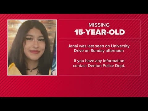 Denton police searching for missing 15-year-old girl