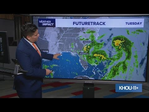 Sunday night update: Tropical Storm Imelda changes course