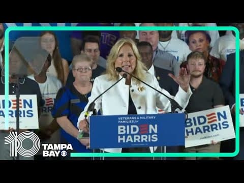 First lady Jill Biden speaks at Tampa veterans outreach campaign stop