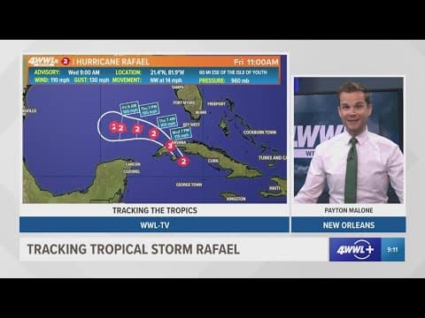 Wednesday 9AM Tropical Update: Hurricane Rafael growing stronger, but expected to weaken in the Gulf