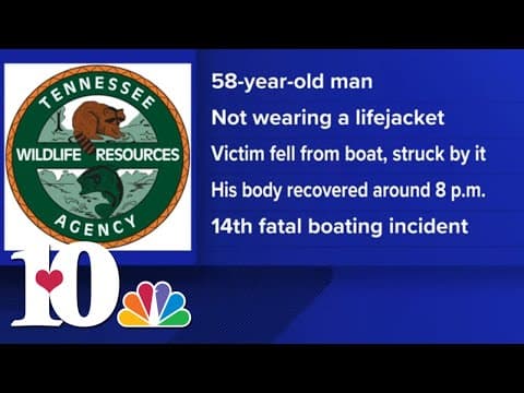 TWRA: 58-year-old man dies after falling from boat in Norris Lake