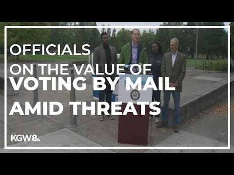 Elected officials speak on the importance of voting by mail amid threats towards them