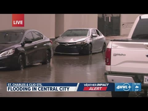 Flooding in Central City in New Orleans