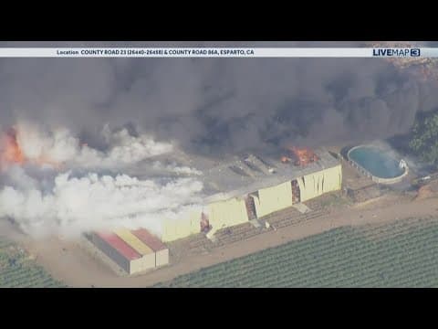 7 missing after explosion at California fireworks warehouse sets off massive blaze