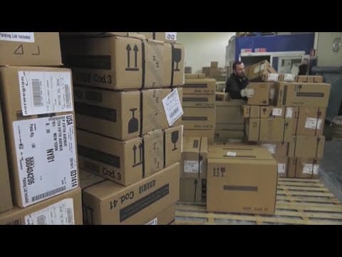 There has been a major drop in packages coming into the US