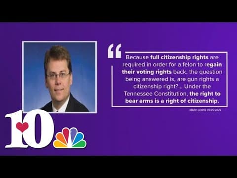 Felons must get gun rights back if they want voting rights restored, Tennessee officials say