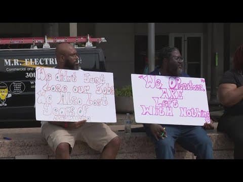 DC bus drivers protest budget cuts that will layoff thousands of employees