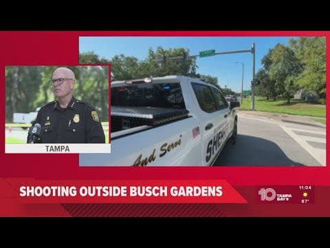 Tampa Police Department gives update on injured officer, dead suspect in shooting near Busch Gardens
