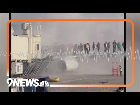 American Airlines plane catches fire at Denver airport
