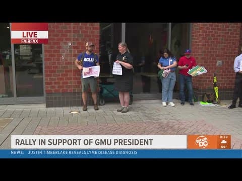 GMU students, staff rally in support of university president
