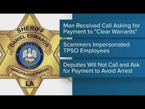 TPSO warns of warrant payment phone scam