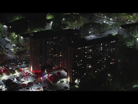 Crews respond to 2-alarm fire at Adelphi apartment building