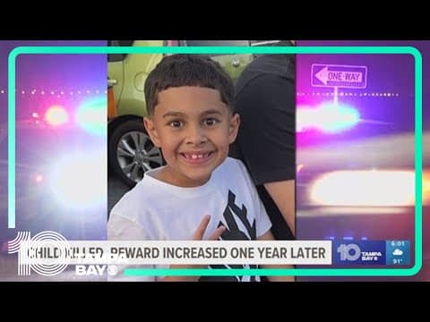 Tampa PD increases reward to $25K in investigation of shooting death of 7-year-old boy