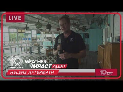 Casey Key in Sarasota County damaged from Hurricane Helene