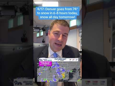 74° today to snow tonight in Denver!
