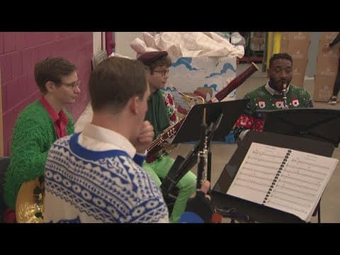 Music quintet plays for Colorado food bank volunteers