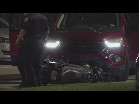 Motorcyclist flown to hospital after crash in parking lot off Katy Freeway