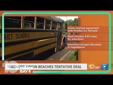 Teachers' union reaches tentative agreement with Pinellas County Schools