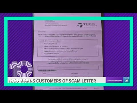 TECO warns customers of scam letter
