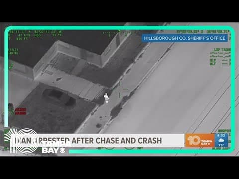 Man arrested after crashing truck during traffic stop, trying to leave