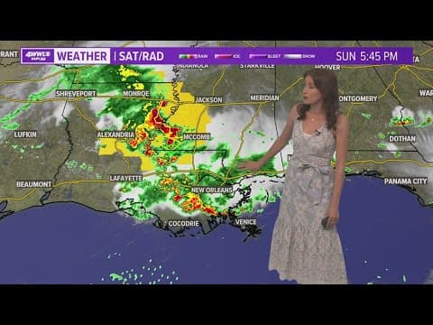 Storms around Sunday evening, a few more expected Monday