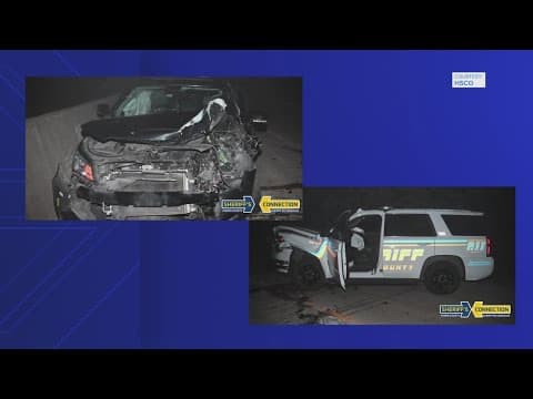 Video shows Harris County deputies stop wrong-way driver with head-on collision