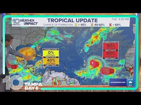 Tracking the Tropics: Disturbance has 40% chance of becoming tropical storm or depression