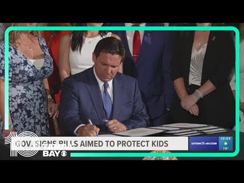 Florida Gov. DeSantis signed 5 bills in St. Pete meant to protect kids