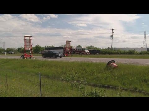 1 dead, 9 injured in I-74 charter bus crash