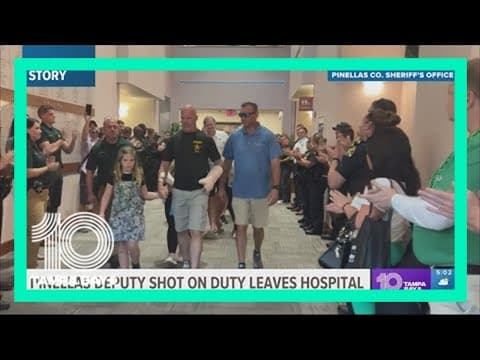Pinellas County deputy shot on duty leaves hospital