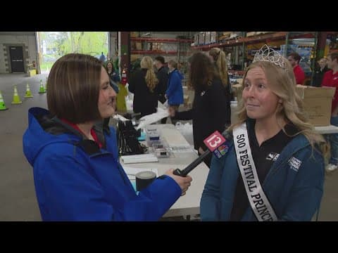 Volunteers preparing for 2025 Mini-Marathon in Indianapolis