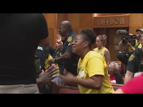 Protesters angry about mayor's $7B budget disrupt City Council meeting