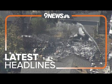 Latest headlines | Crews work to put out a blazing house fire in Denver