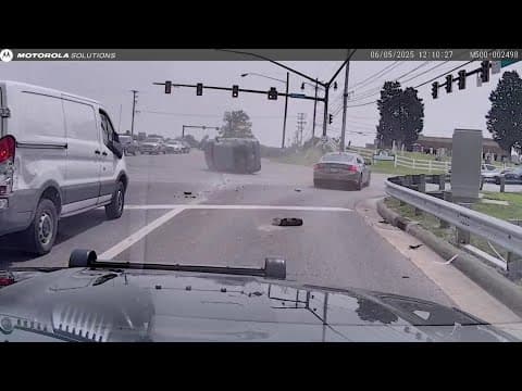 Dashcam video shows pursuit, crash involving stolen Honda in Franklin County