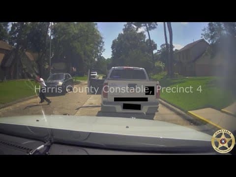 Dashcam video shows robbery suspect opening fire on deputy constable in NW Harris County