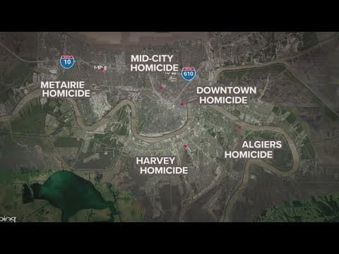 Violent holiday weekend across New Orleans Metro area