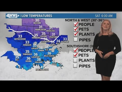 Friday 12PM First Look: Cold weekend starts heading into warm weather on Christmas