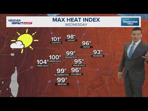 Warm front arrives in Indiana, heating up the state into the 90s for a few days | Weather Impact Ale