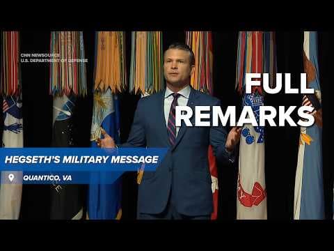 FULL REMARKS: Pete Hegseth: End of “woke culture” in U.S. military