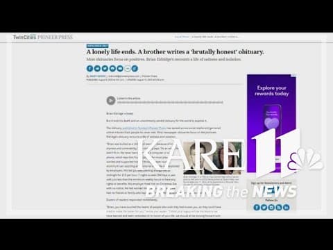 Almost no one spoke to Brian when he was alive — but his obituary? It’s making people talk