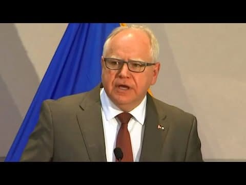 Tim Walz speaks about racial inequity and freedom of the press