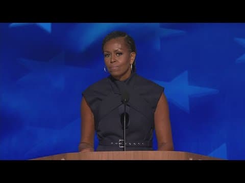 Michelle Obama speaks at the Democratic National Convention Tuesday night | Via: NBC/Pool