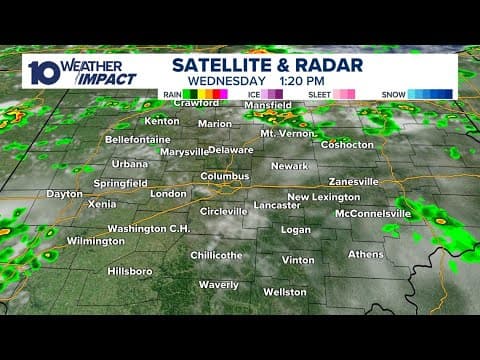 Tracking storms moving through central Ohio
