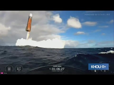 Watch: Starship flips, lands in ocean in successful test flight