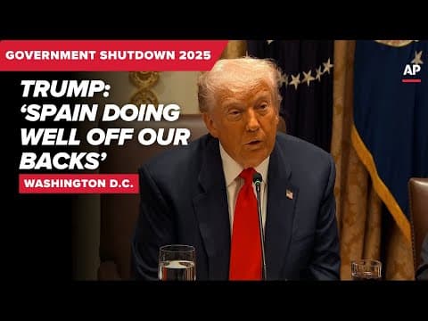 Government Shutdown 2025: Trump calls Spain ‘disrespectful to NATO,’ threatens tariffs