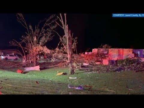 WATCH: Strong storms and tornado hit Laurel County, KY early Saturday morning