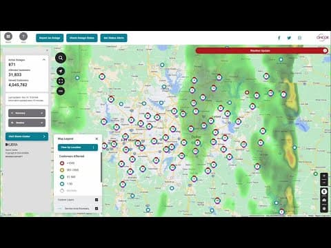 About 42,000 North Texans without power amid severe weather Monday morning